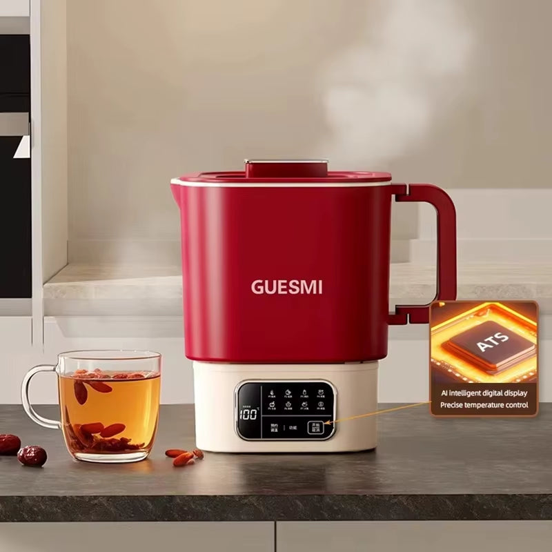 1500ML Foldable Electric Kettle Travel Heating Cup Split-Type Kettles Portable Cooking Pot Adjustable Temperature Kettle 220V